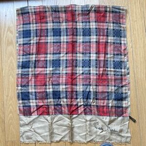 Pierre Cardin Red and Blue Checkered Scarf